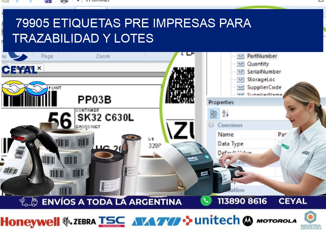 79905 etiquetas pre impresas para trazabilidad y lotes
