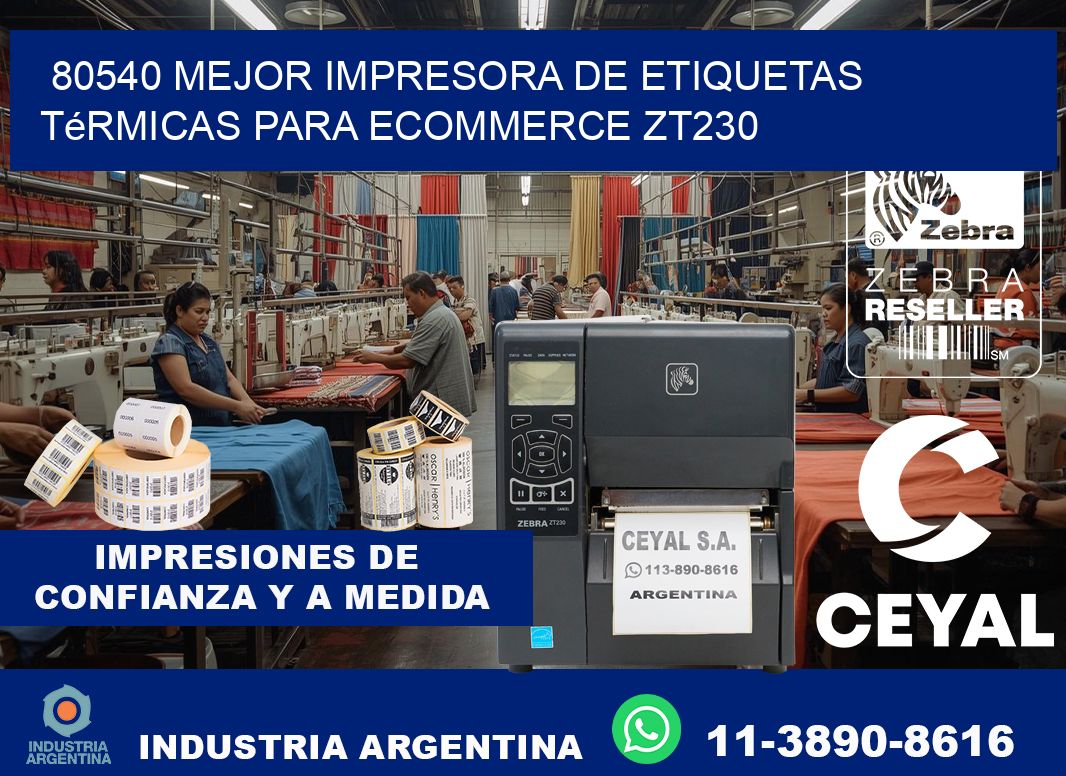 80540 mejor impresora de etiquetas térmicas para ecommerce ZT230