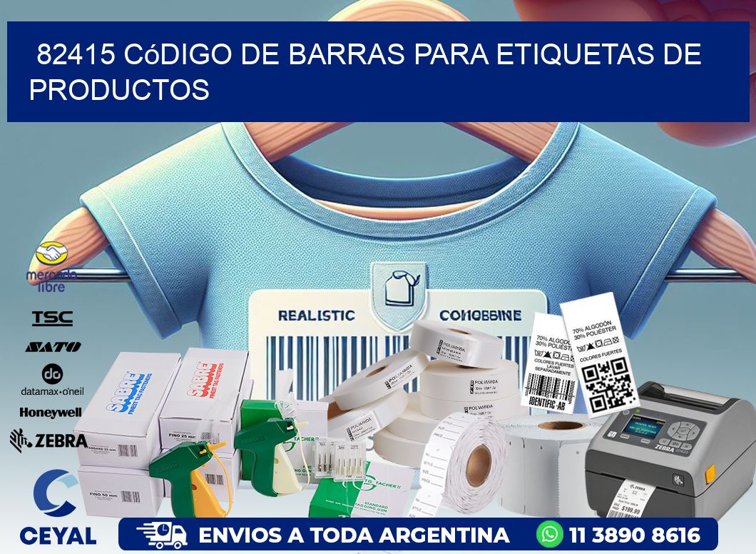 82415 código de barras para etiquetas de productos