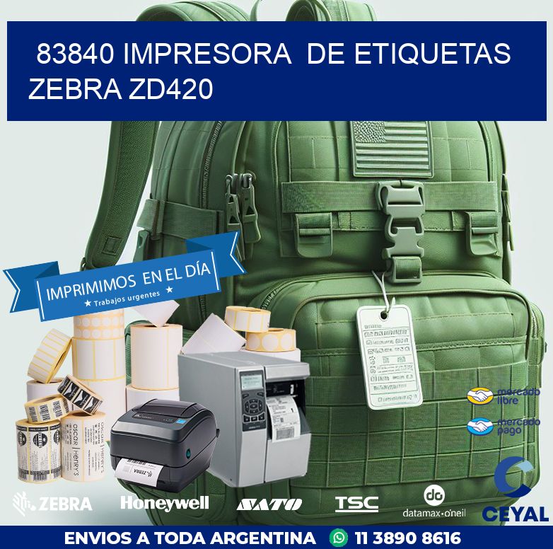 83840 impresora  de etiquetas Zebra ZD420