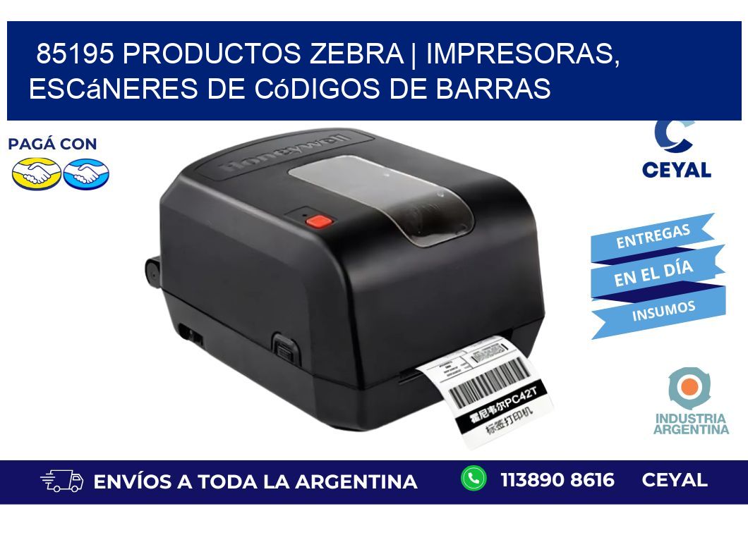 85195 Productos Zebra | Impresoras, escáneres de códigos de barras