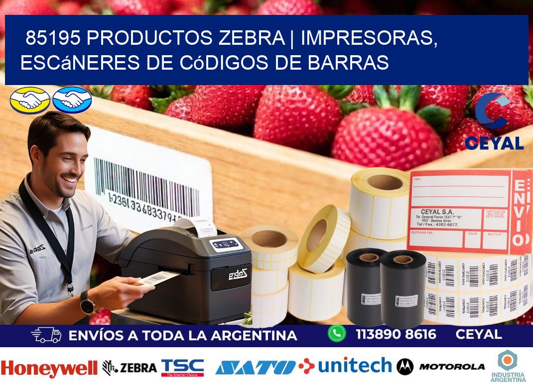 85195 Productos Zebra | Impresoras, escáneres de códigos de barras