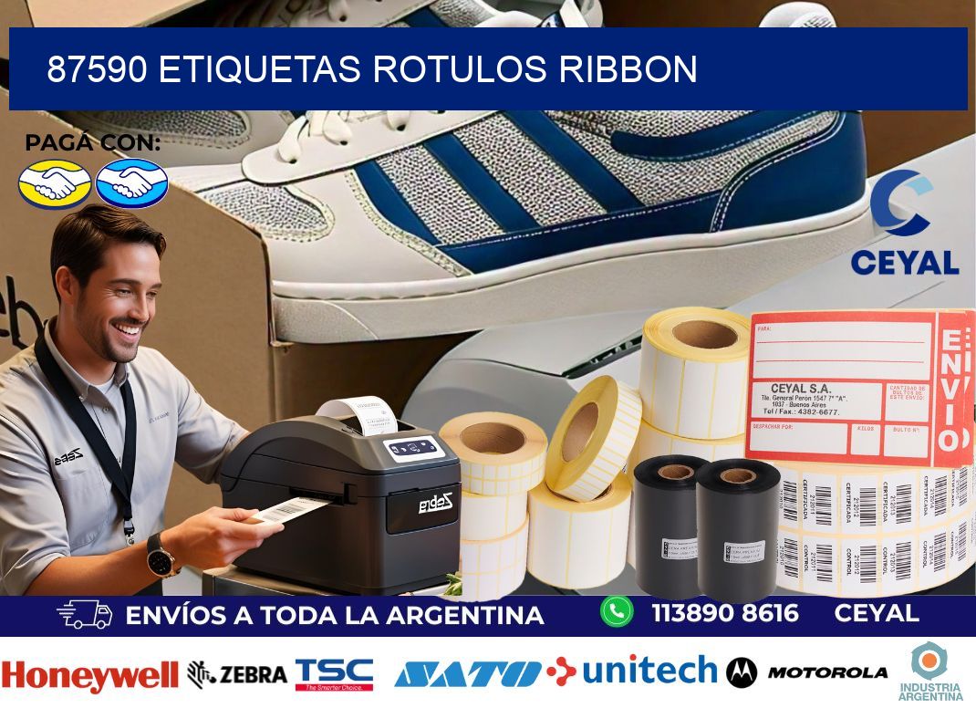 87590 Etiquetas rotulos ribbon