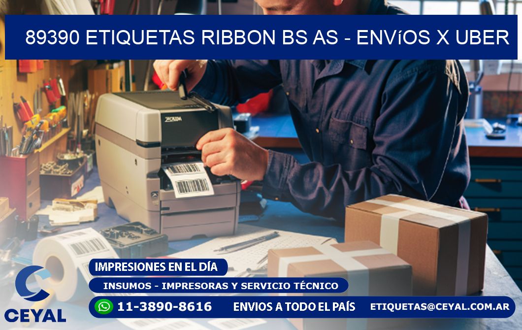 89390 etiquetas ribbon bs as - envíos x uber