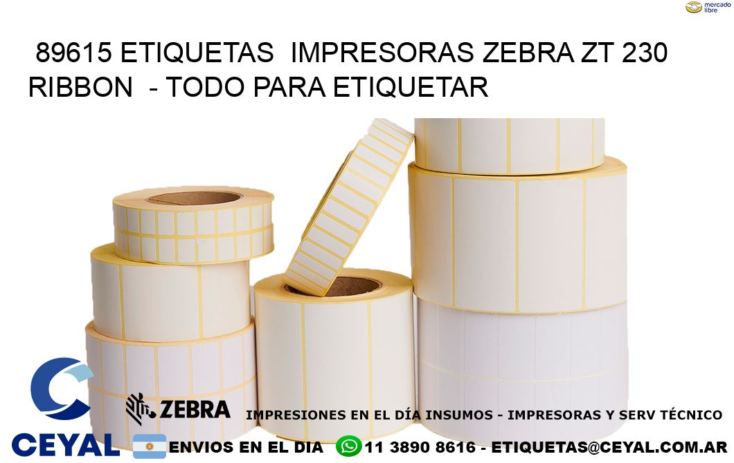 89615 etiquetas  impresoras zebra zt 230 ribbon  – Todo para Etiquetar