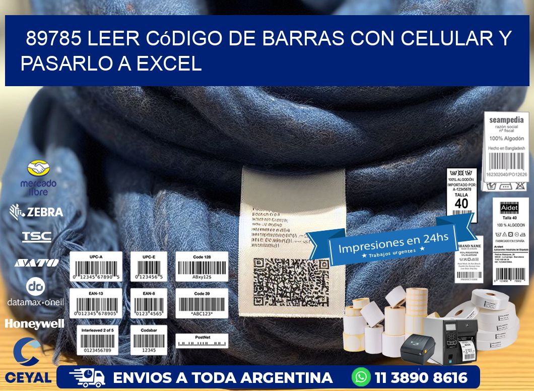 89785 Leer código de barras con celular y pasarlo a Excel