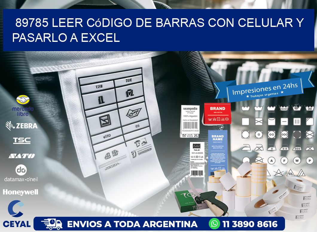 89785 Leer código de barras con celular y pasarlo a Excel