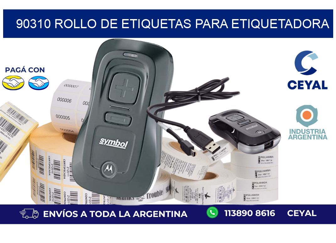 90310 rollo de etiquetas para etiquetadora