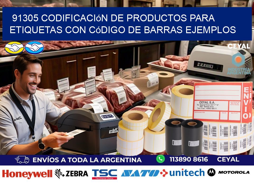 91305 Codificación de productos para etiquetas con código de barras ejemplos