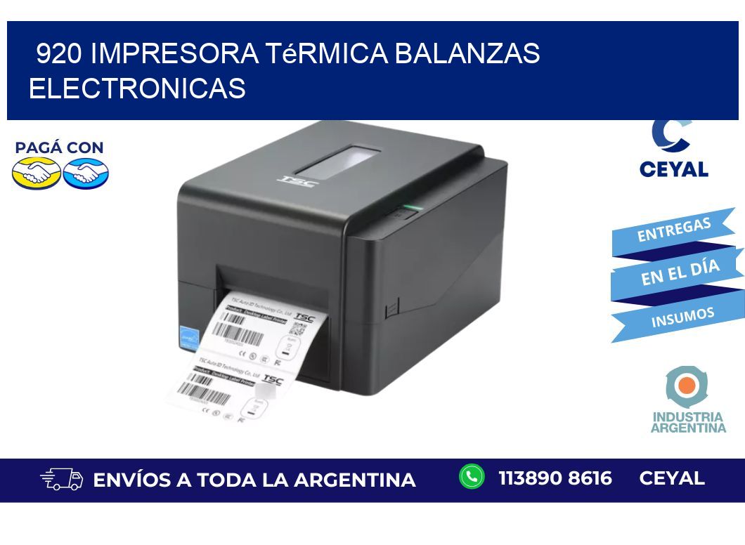 920 impresora térmica balanzas electronicas