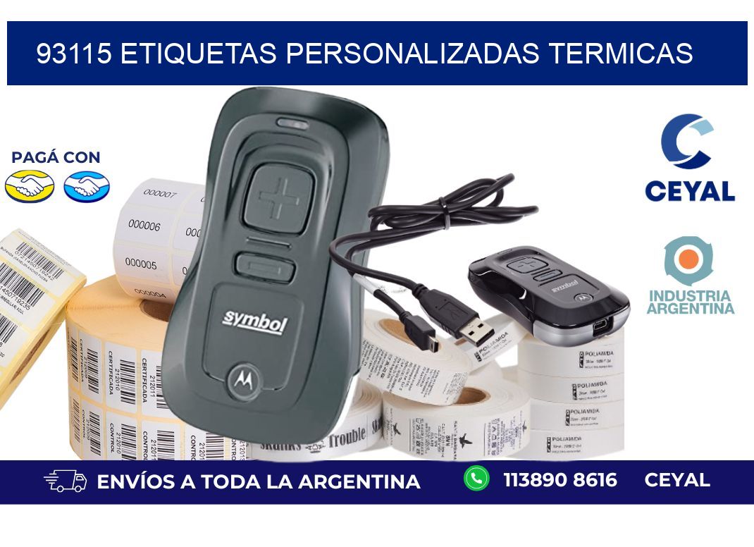 93115 Etiquetas personalizadas termicas