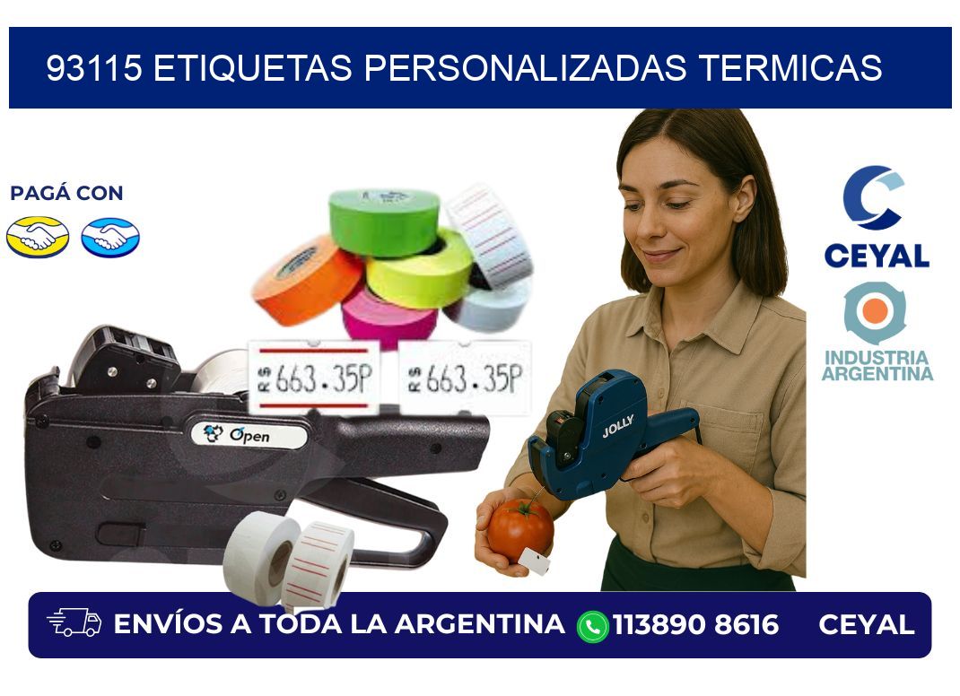 93115 Etiquetas personalizadas termicas