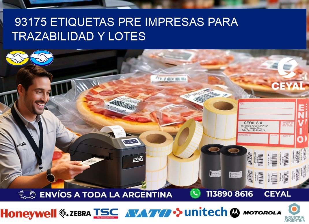 93175 etiquetas pre impresas para trazabilidad y lotes