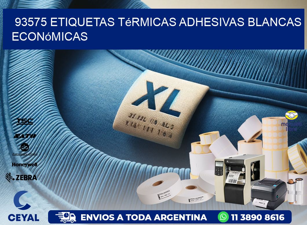 93575 etiquetas térmicas adhesivas blancas económicas