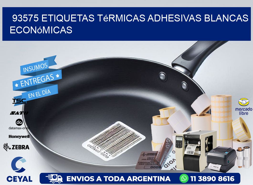 93575 etiquetas térmicas adhesivas blancas económicas