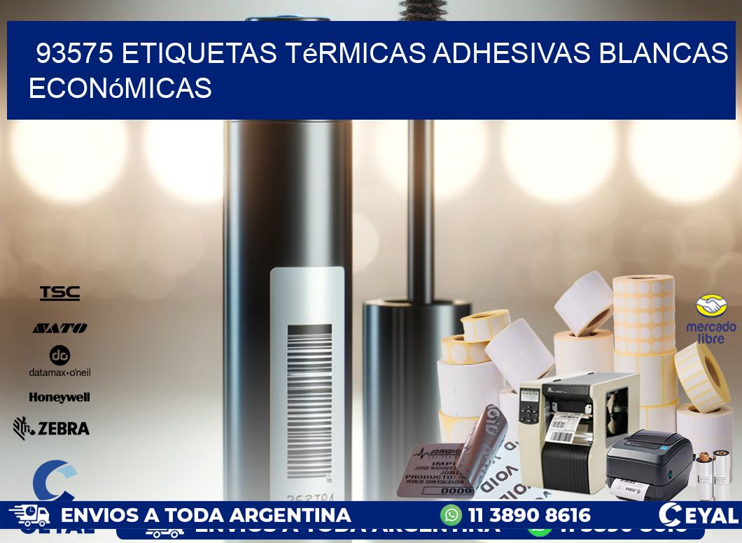 93575 etiquetas térmicas adhesivas blancas económicas