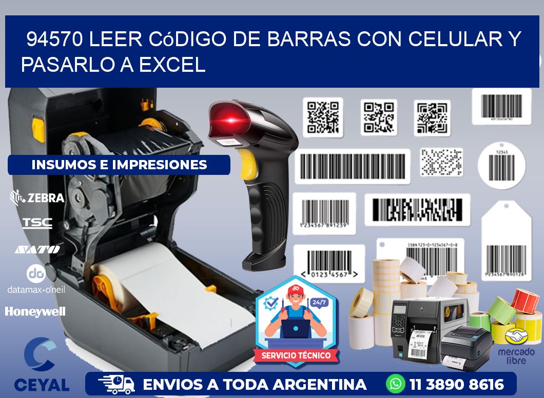 94570 Leer código de barras con celular y pasarlo a Excel