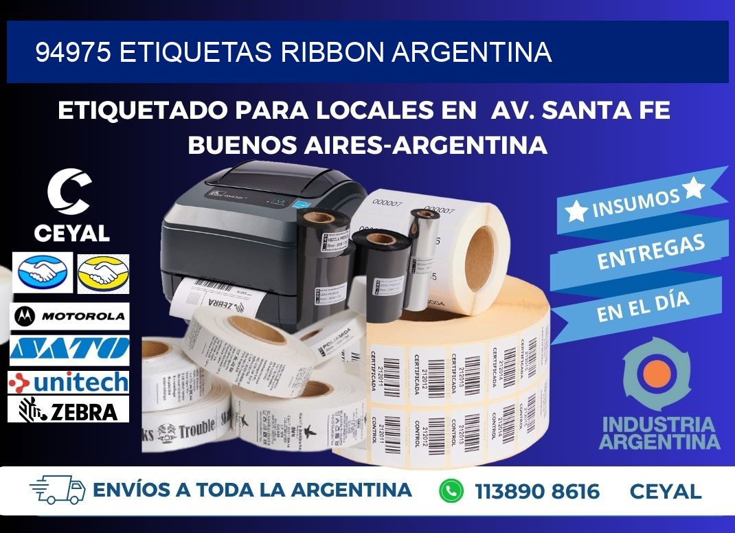 94975 etiquetas ribbon argentina