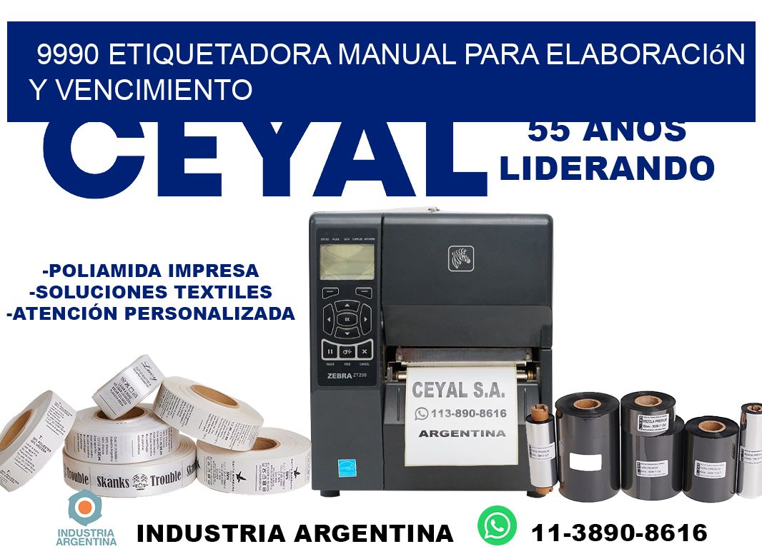 9990 etiquetadora manual para elaboración y vencimiento