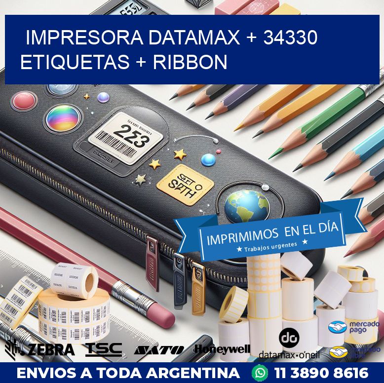 impresora DATAMAX + 34330 etiquetas + ribbon