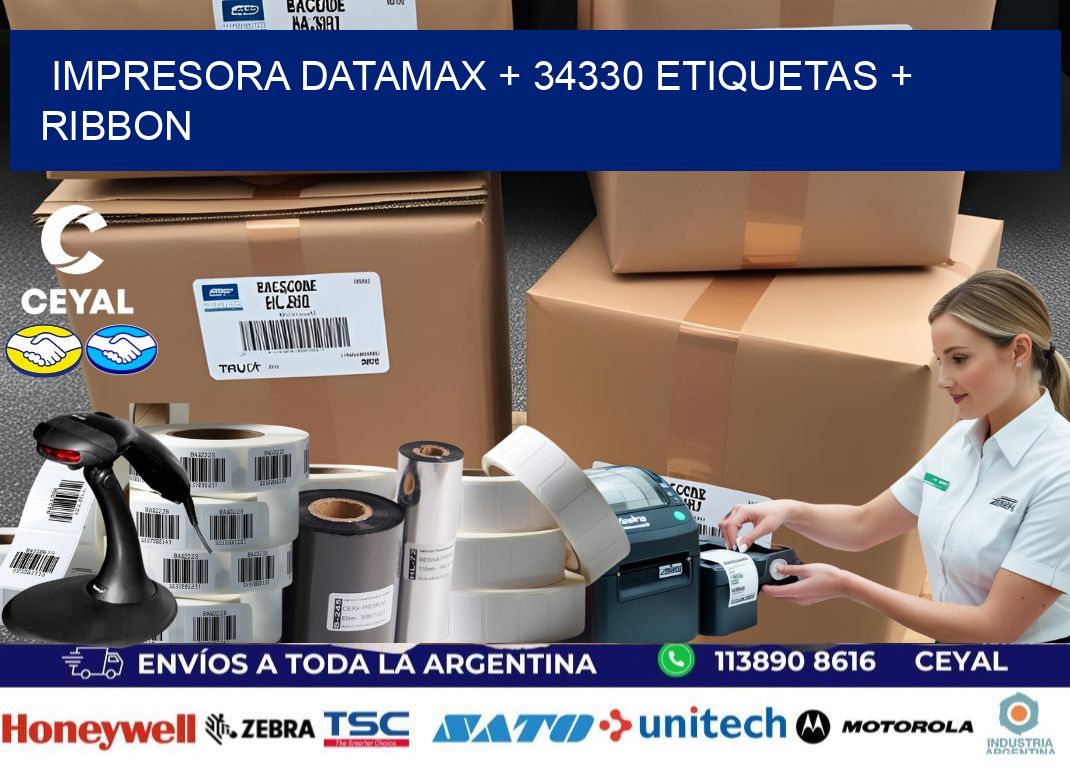 impresora DATAMAX + 34330 etiquetas + ribbon