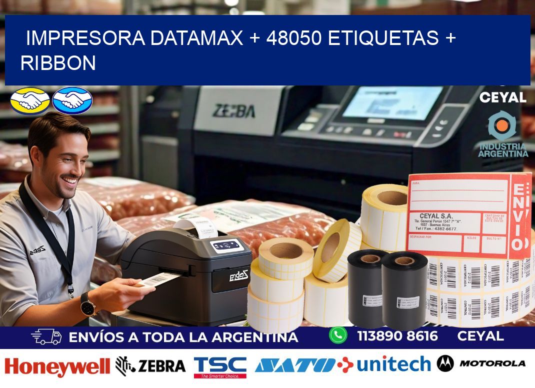 impresora DATAMAX + 48050 etiquetas + ribbon