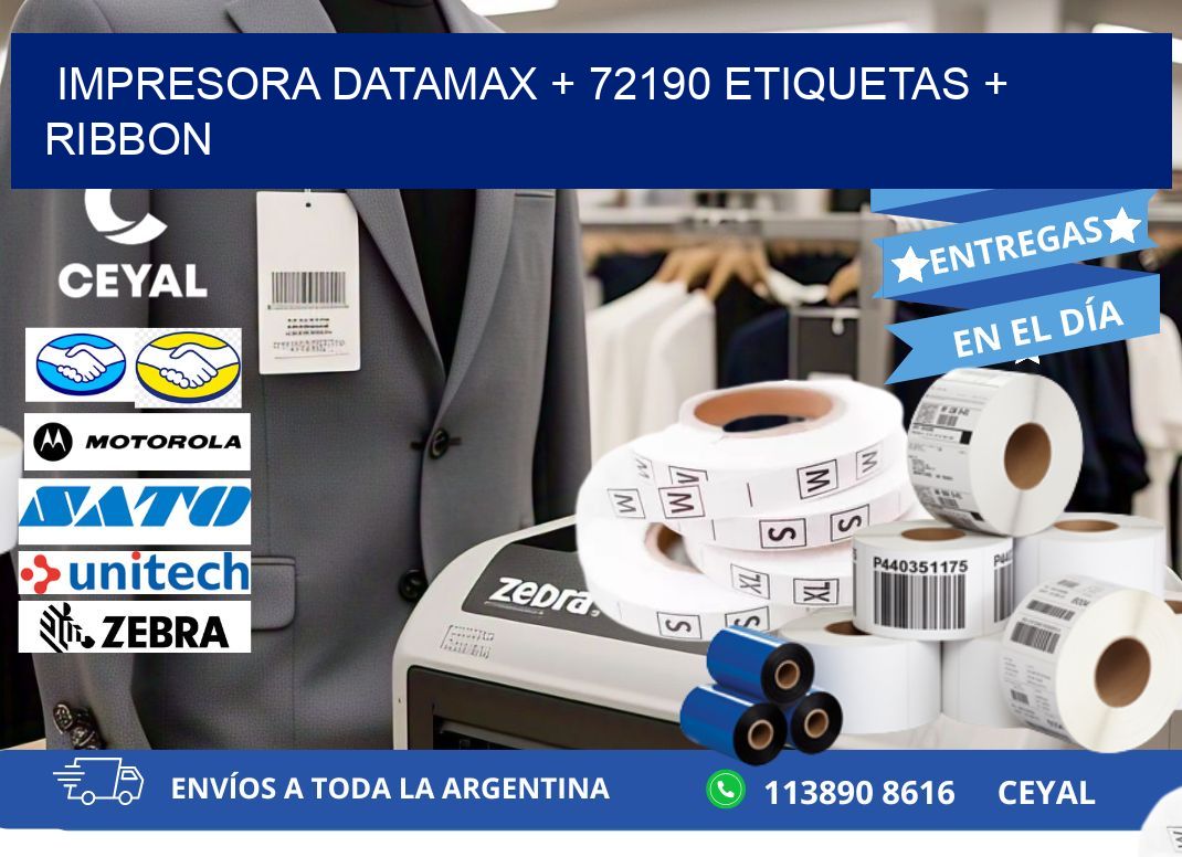 impresora DATAMAX + 72190 etiquetas + ribbon