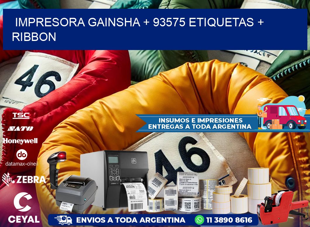impresora gainsha + 93575 etiquetas + ribbon