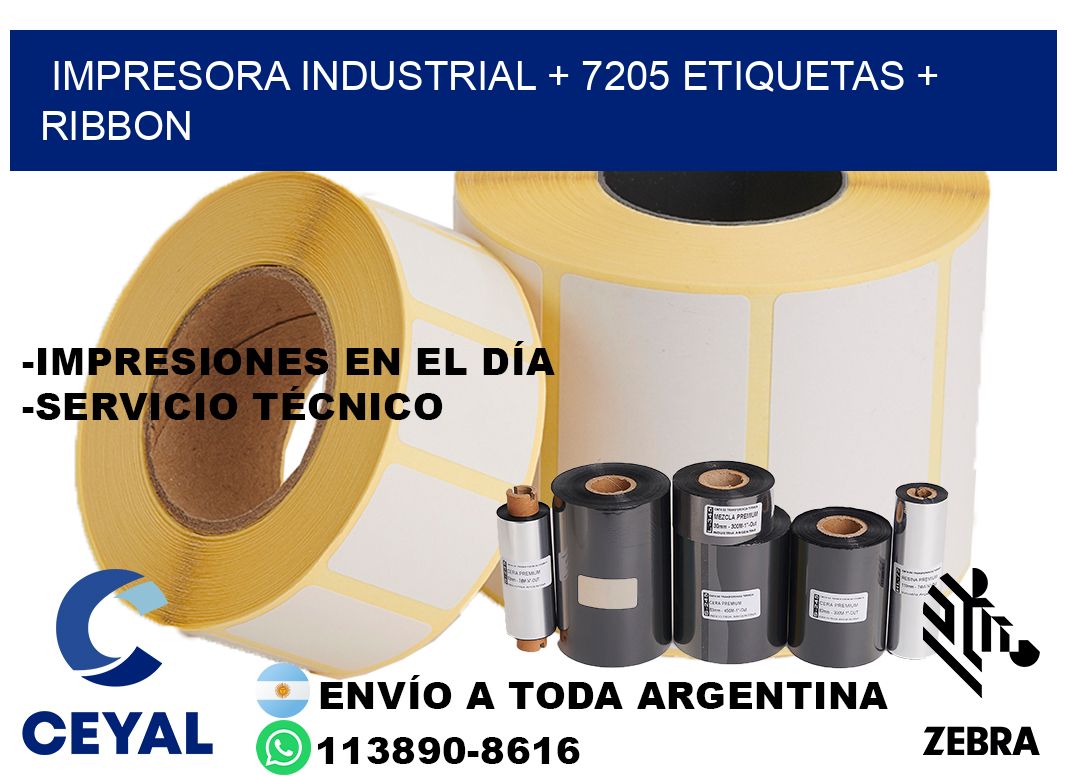 impresora industrial + 7205 etiquetas + ribbon
