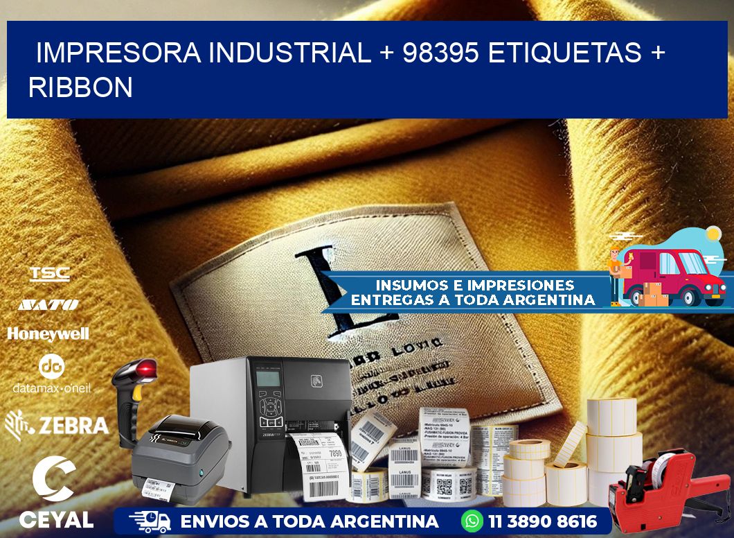 impresora industrial + 98395 etiquetas + ribbon