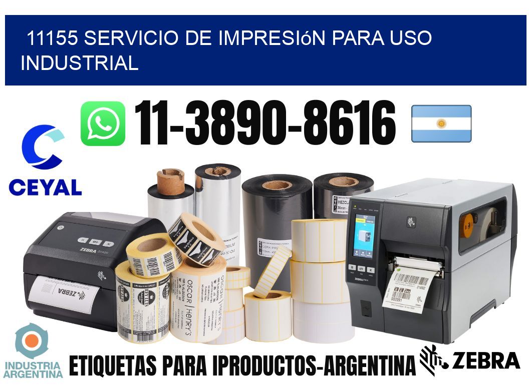 11155 Servicio de impresión para uso industrial
