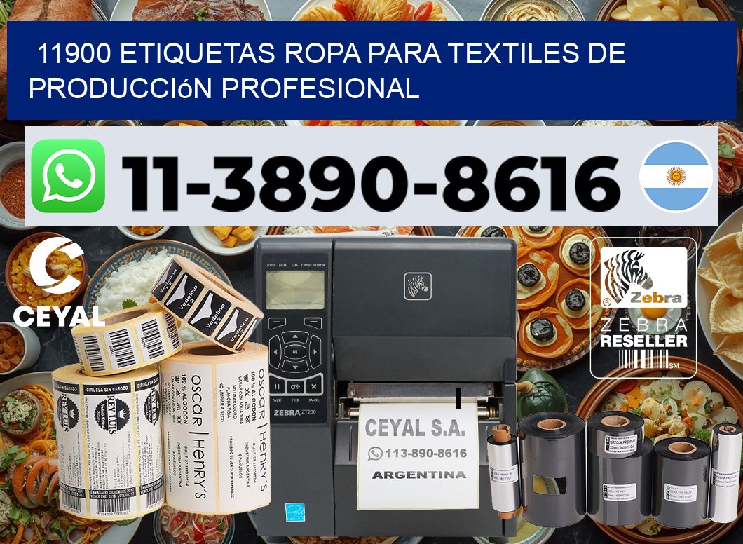 11900 Etiquetas ropa para textiles de producción profesional