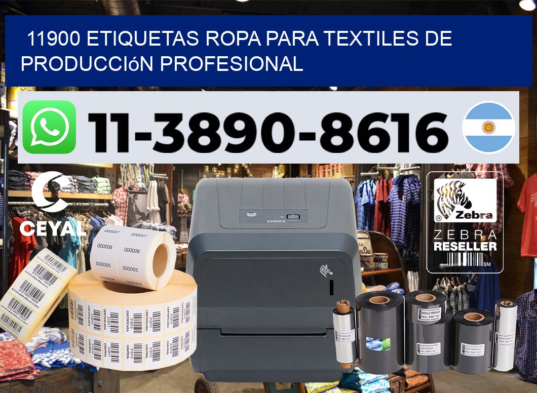11900 Etiquetas ropa para textiles de producción profesional