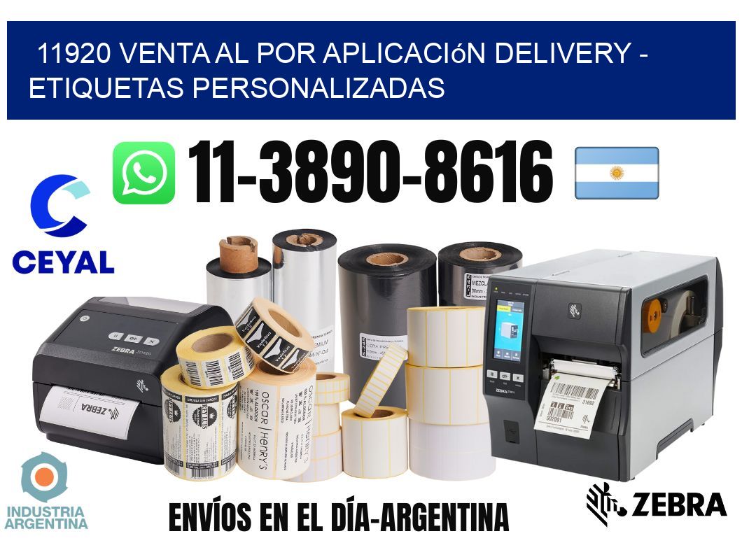 11920 Venta al Por Aplicación delivery - Etiquetas Personalizadas