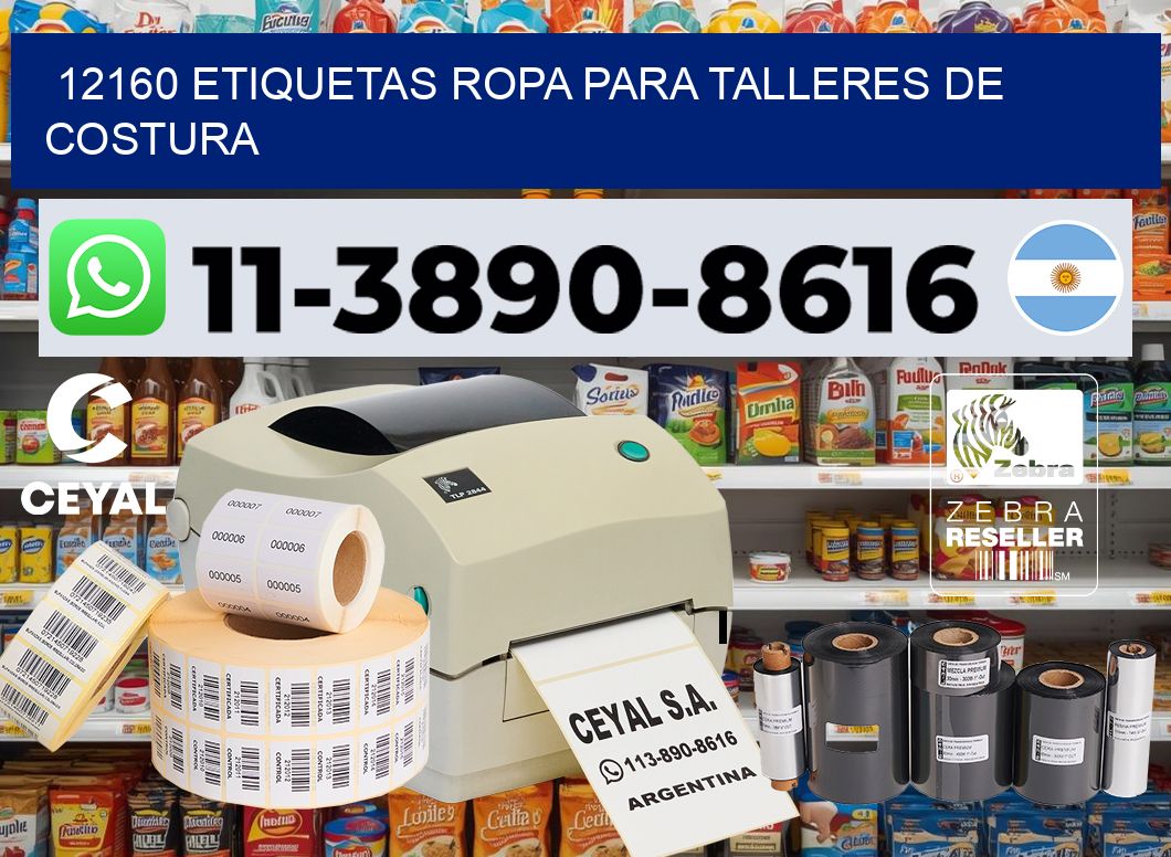 12160 Etiquetas ropa para talleres de costura