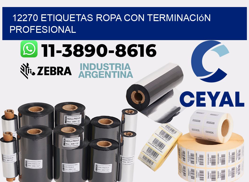 12270 Etiquetas ropa con terminación profesional