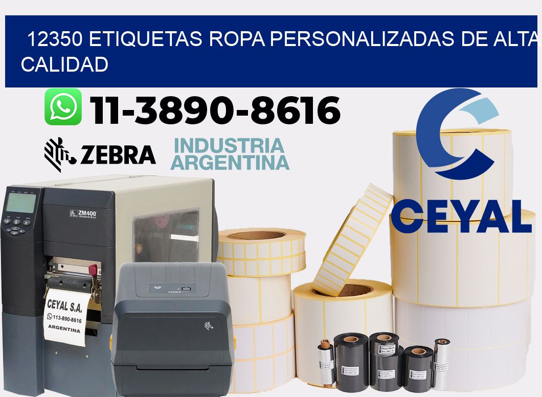 12350 Etiquetas ropa personalizadas de alta calidad