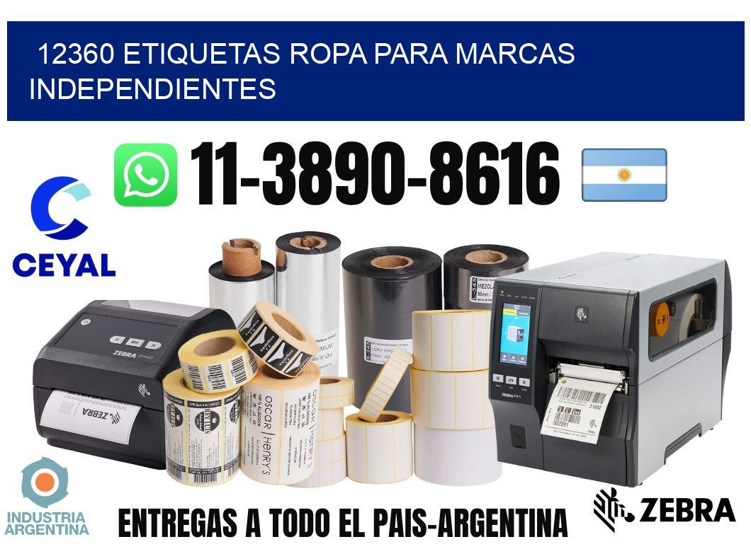 12360 Etiquetas ropa para marcas independientes