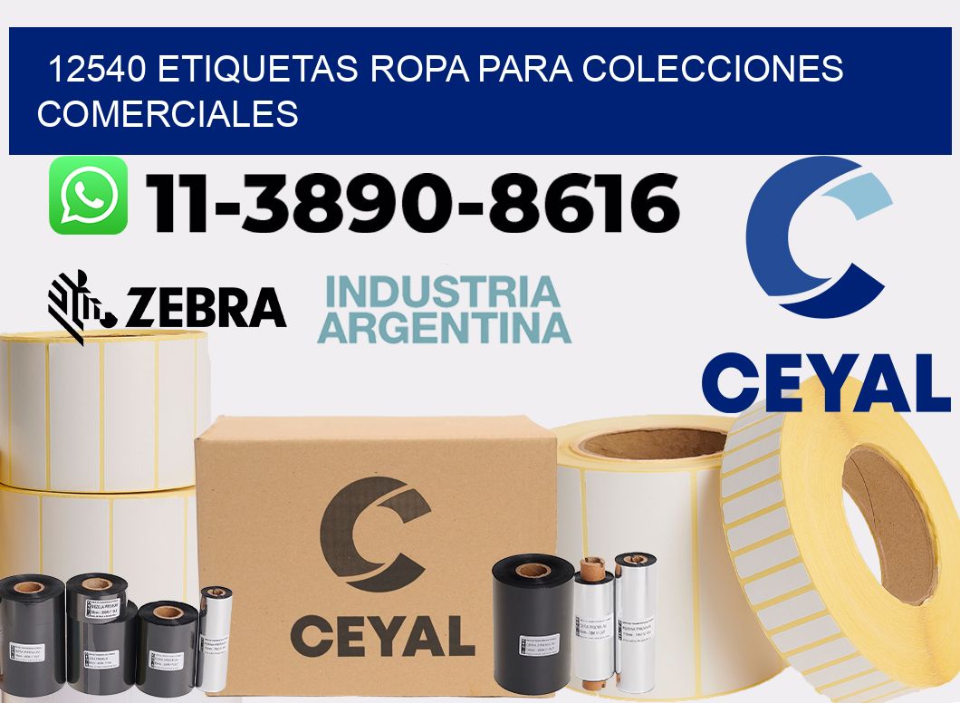 12540 Etiquetas ropa para colecciones comerciales