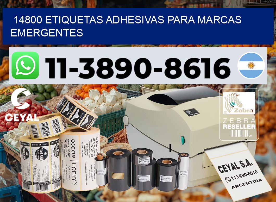 14800 Etiquetas adhesivas para marcas emergentes