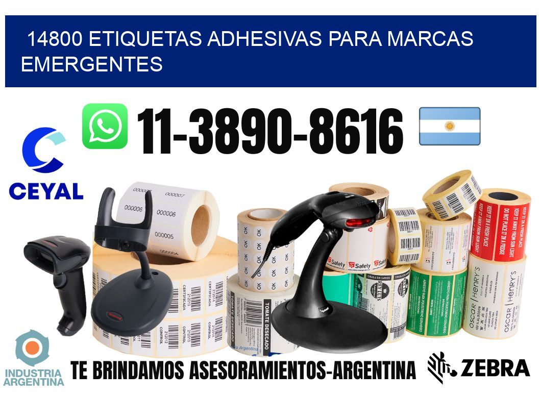 14800 Etiquetas adhesivas para marcas emergentes