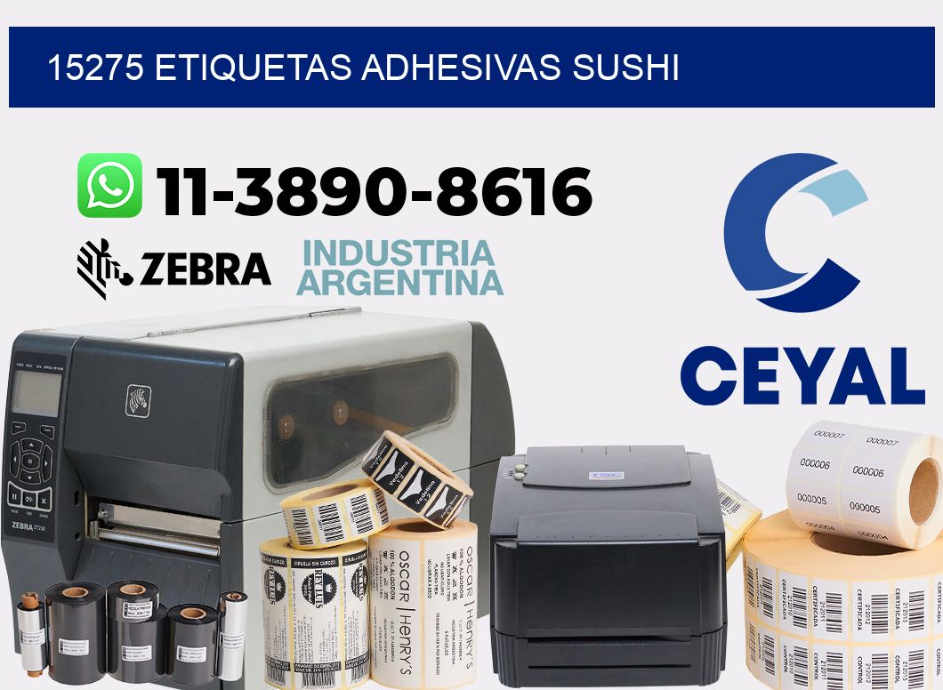 15275 etiquetas adhesivas sushi