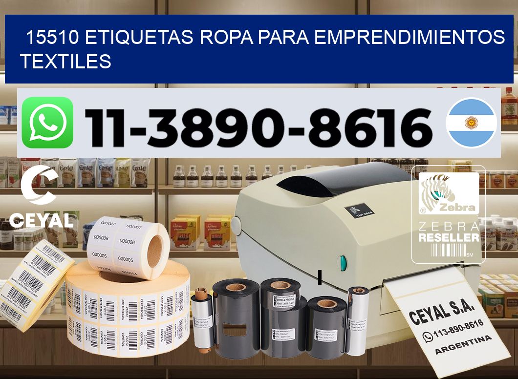 15510 Etiquetas ropa para emprendimientos textiles