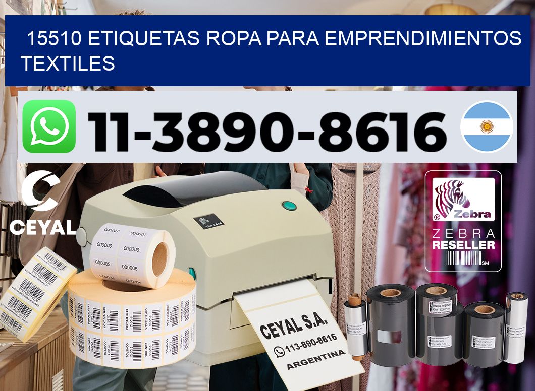 15510 Etiquetas ropa para emprendimientos textiles