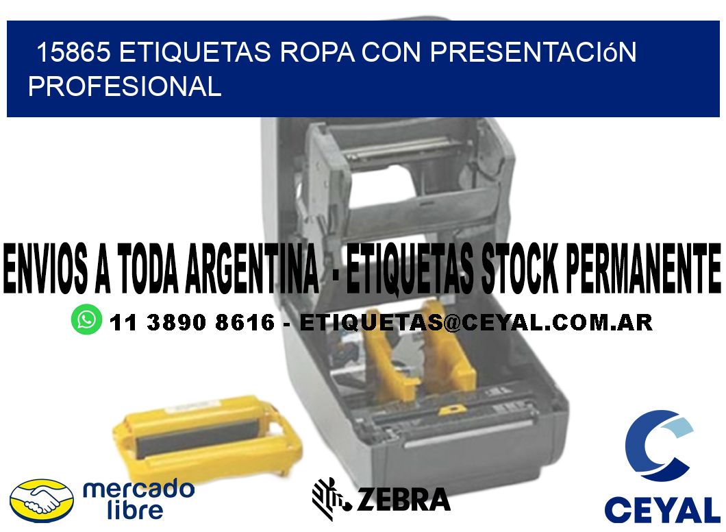15865 Etiquetas ropa con presentación profesional