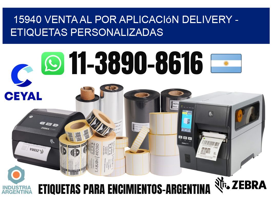 15940 Venta al Por Aplicación delivery - Etiquetas Personalizadas