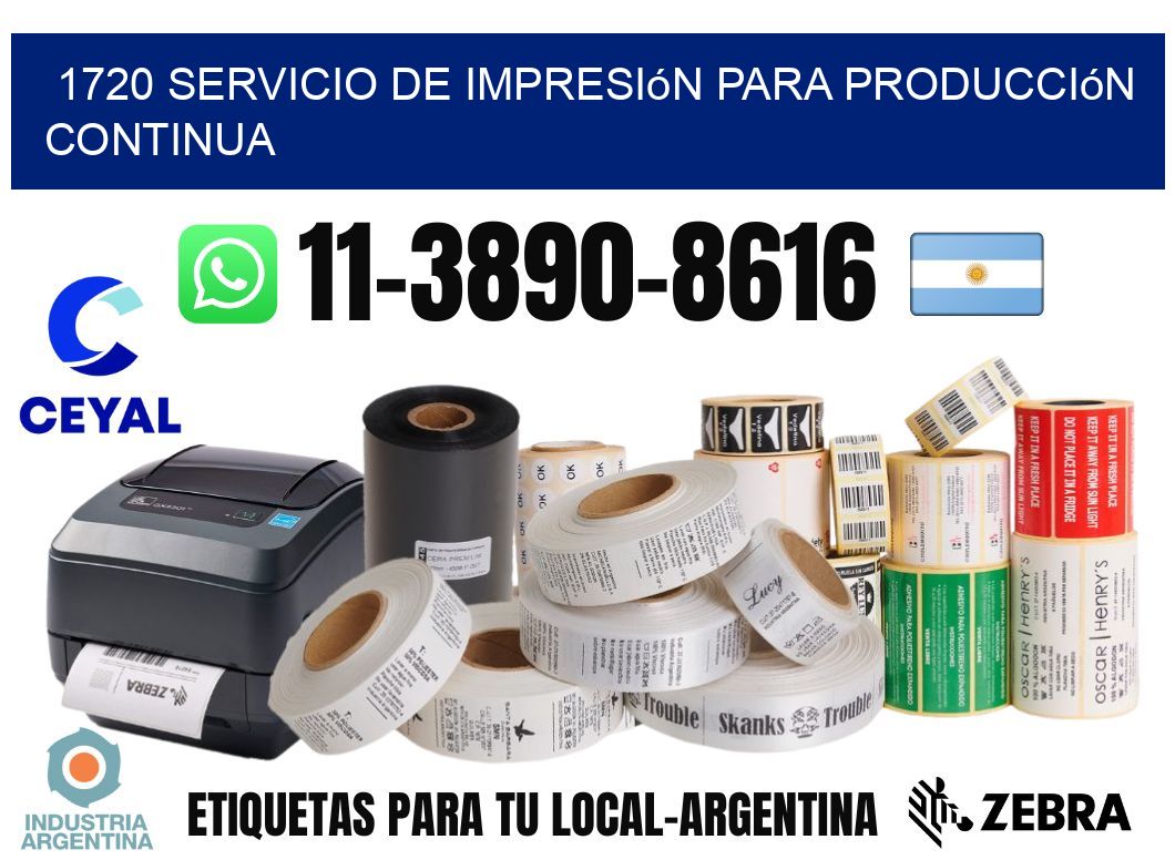 1720 Servicio de impresión para producción continua