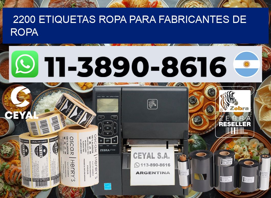 2200 Etiquetas ropa para fabricantes de ropa