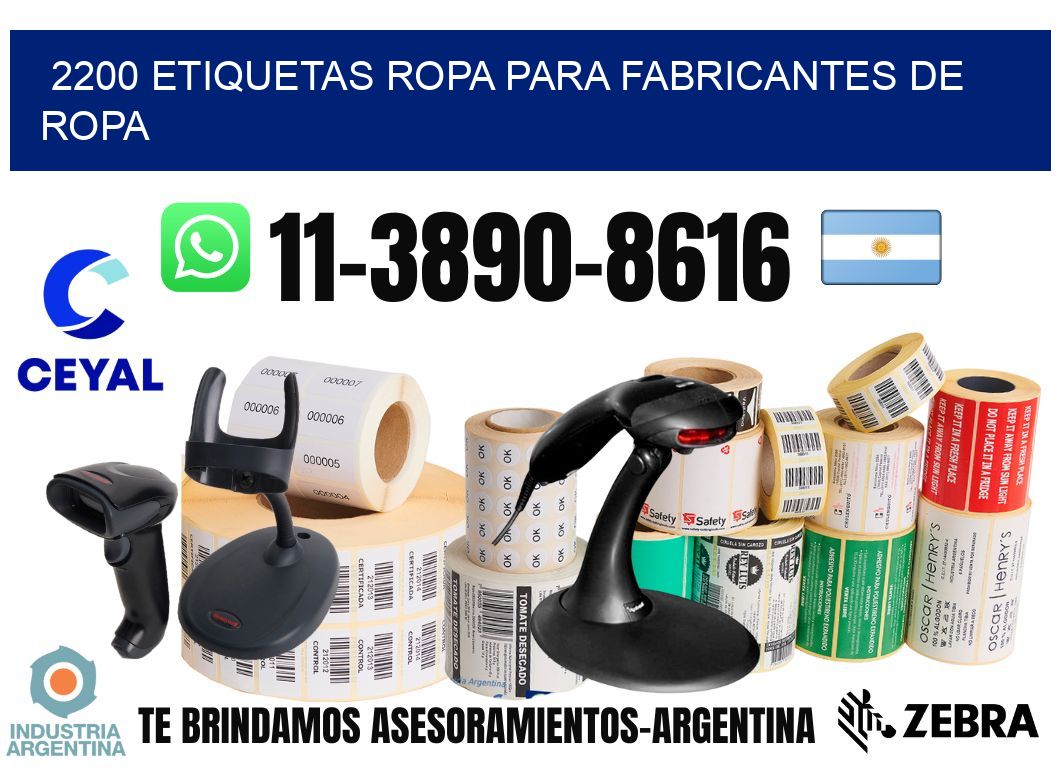 2200 Etiquetas ropa para fabricantes de ropa