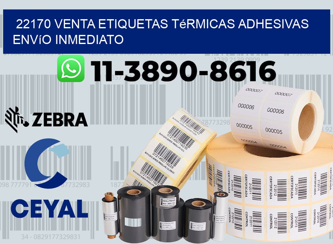 22170 venta etiquetas térmicas adhesivas envío inmediato